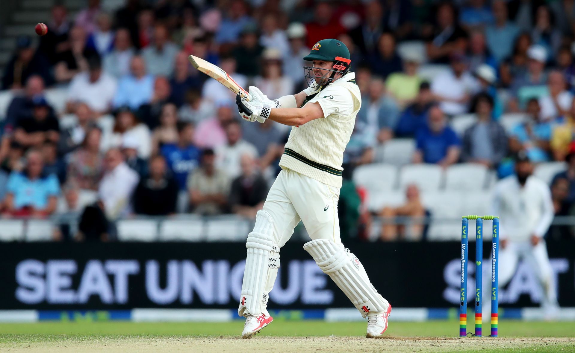 Travis Head slammed 3 sixes in his 112-ball 77. (Credits: Getty)