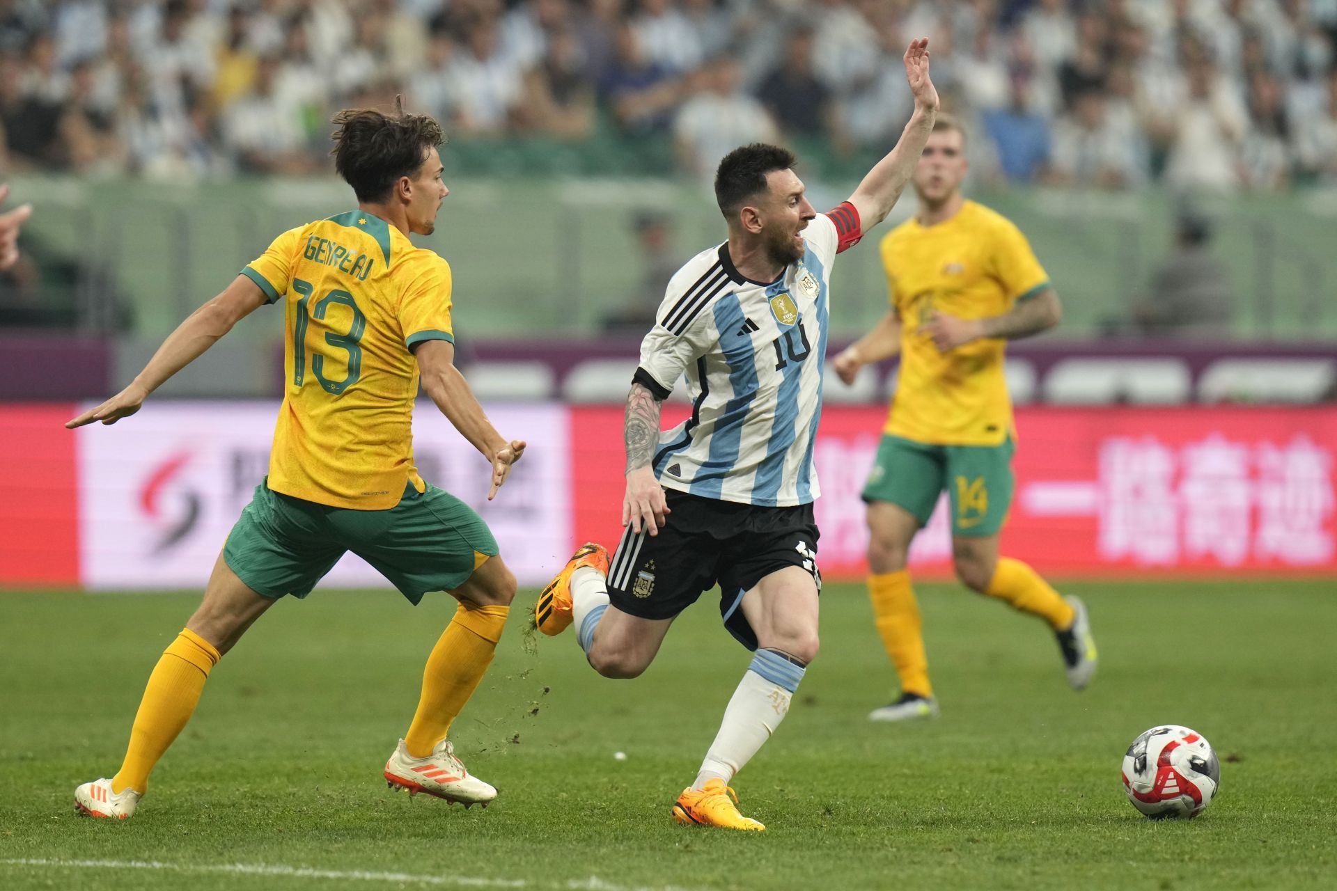 Lionel Messi in action