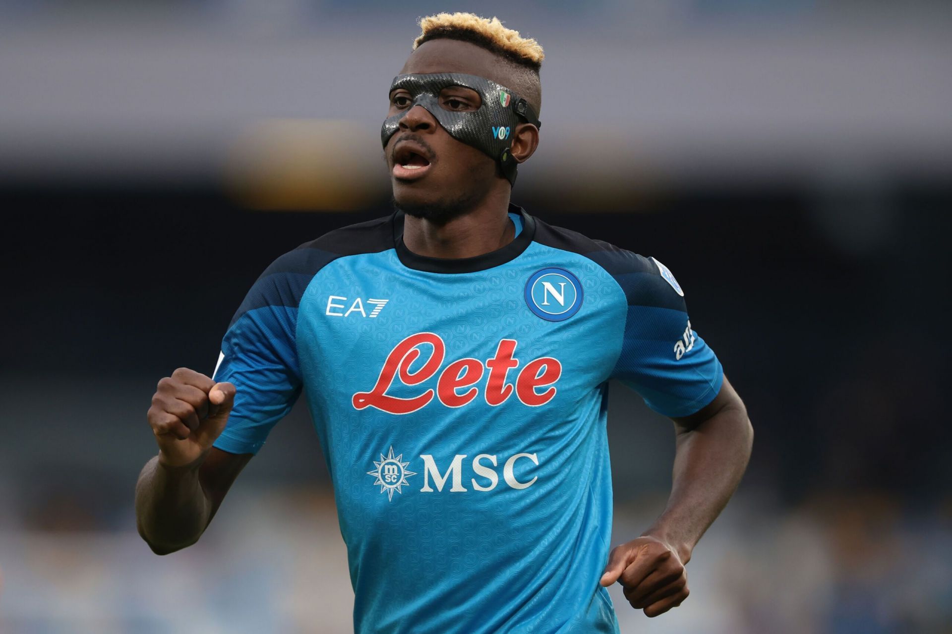 Napoli striker Victor Osimhen (cred: The Real Champs)