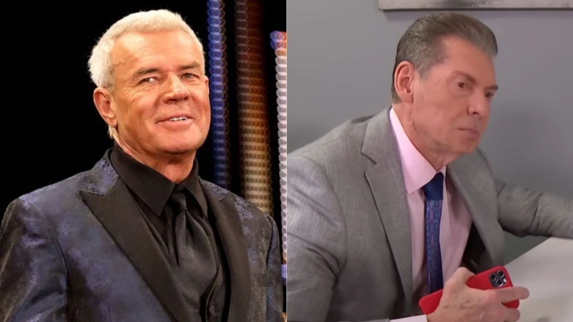 Eric Bischoff (left); Vince McMahon (right)