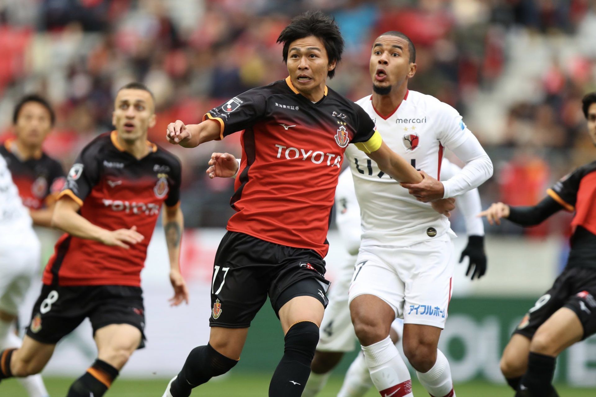 Kyoto Sanga will meet Nagoya Grampus in the J League on Sunday