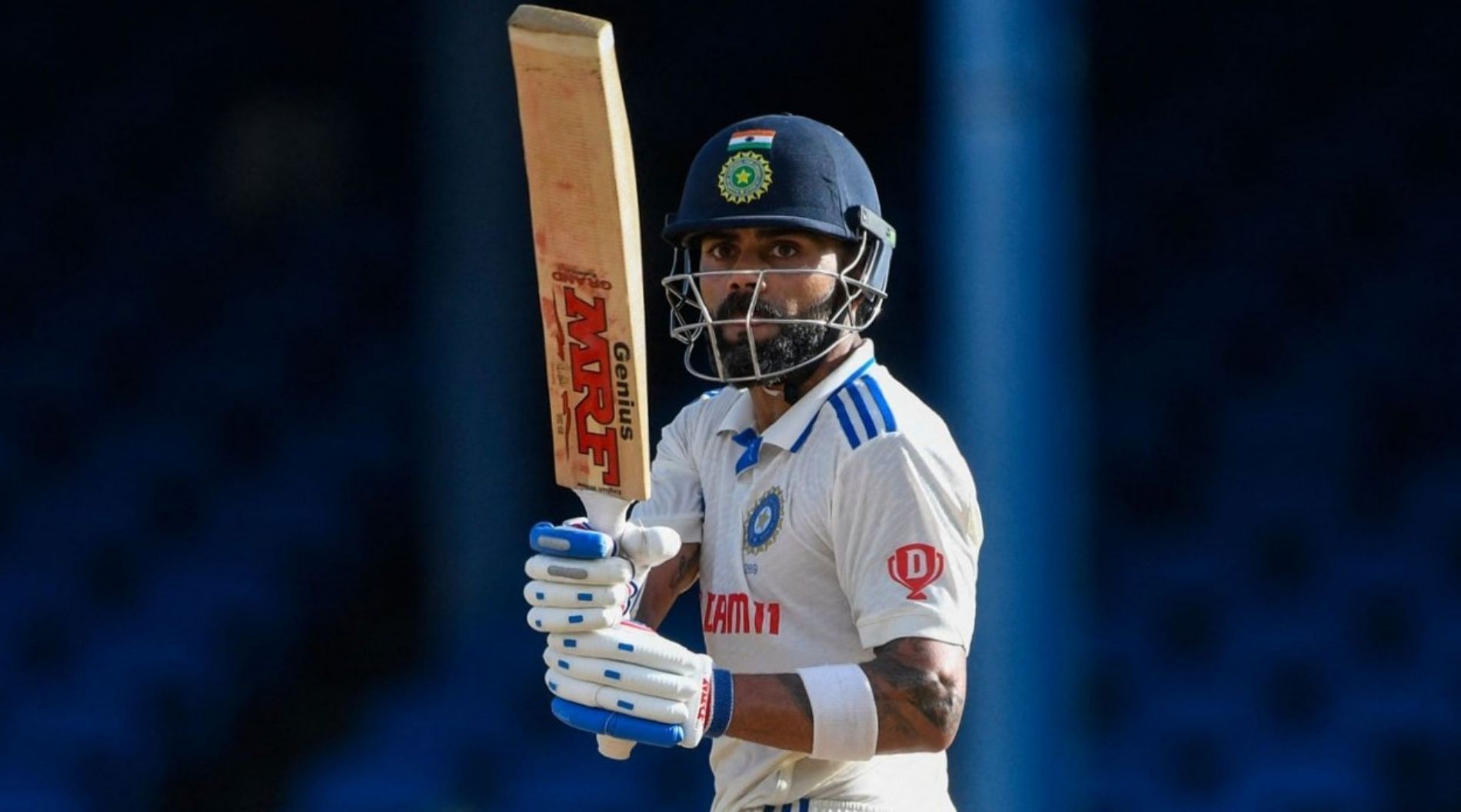 Virat Kohli scored a defiant hundred on Day 2 of the Trinidad Test. (Pic: BCCI)