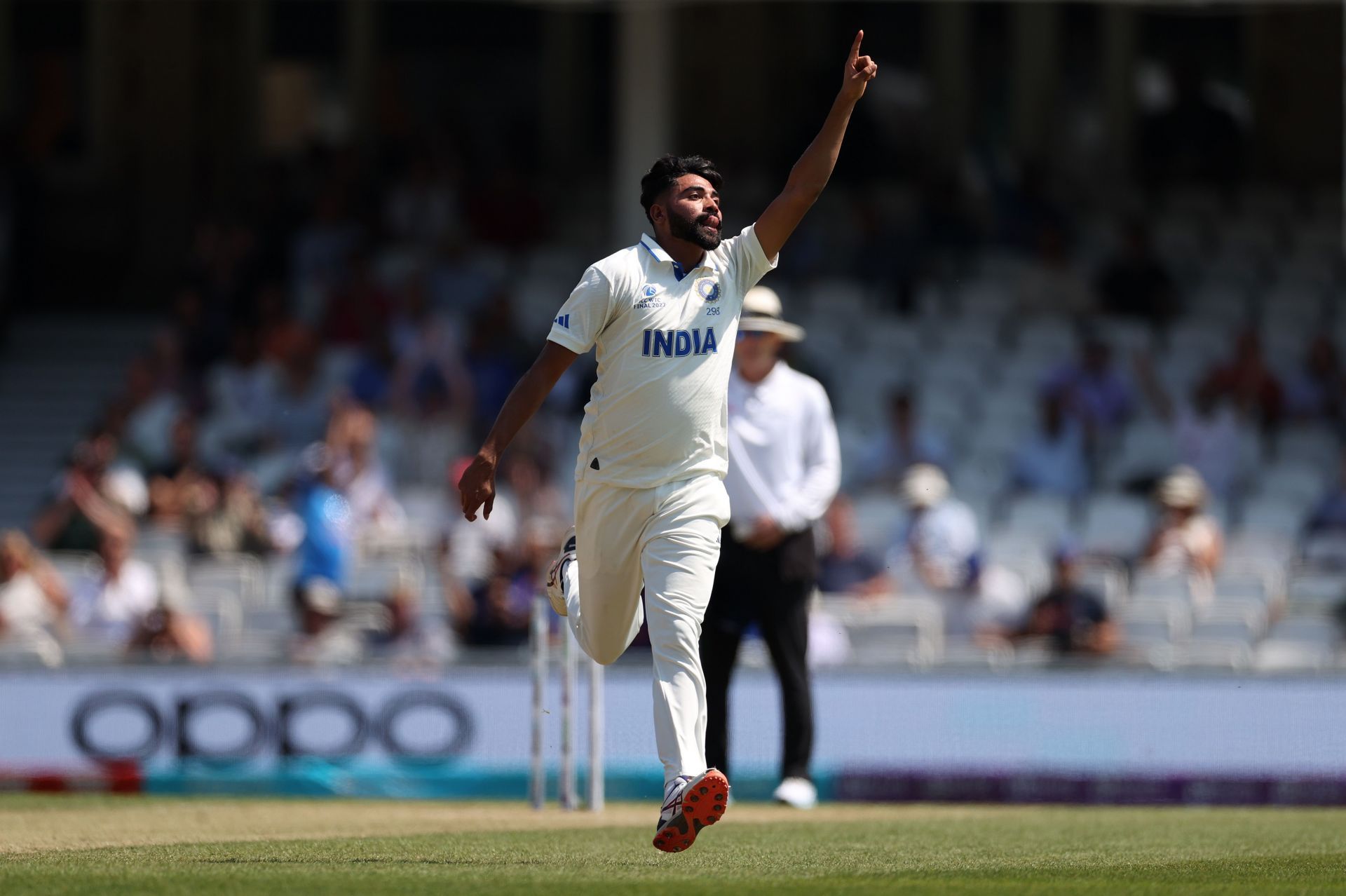 The 29-year-old celebrates a wicket. (Pic: Getty Images)