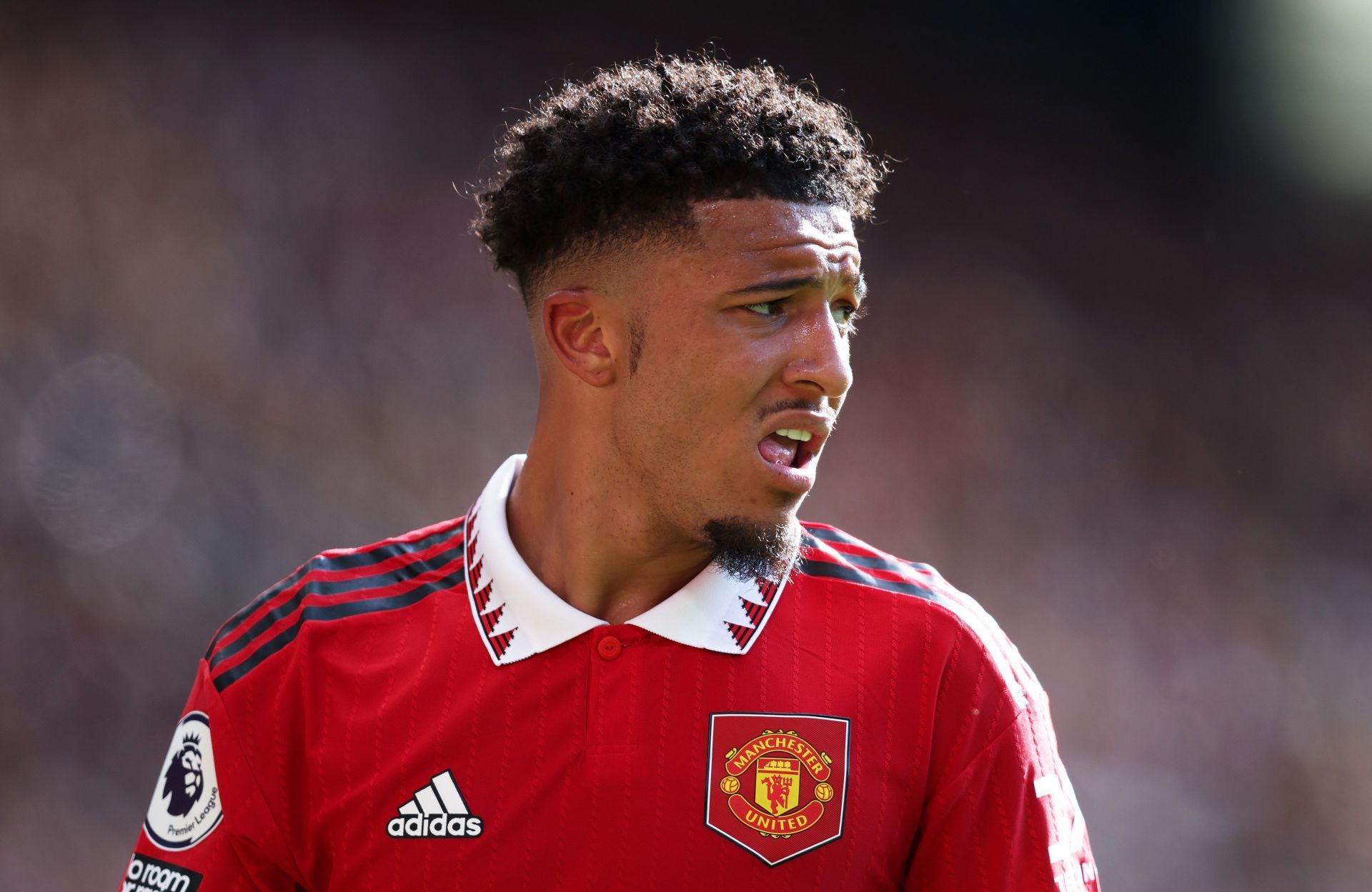 Red Devils winger - Jadon Sancho in action