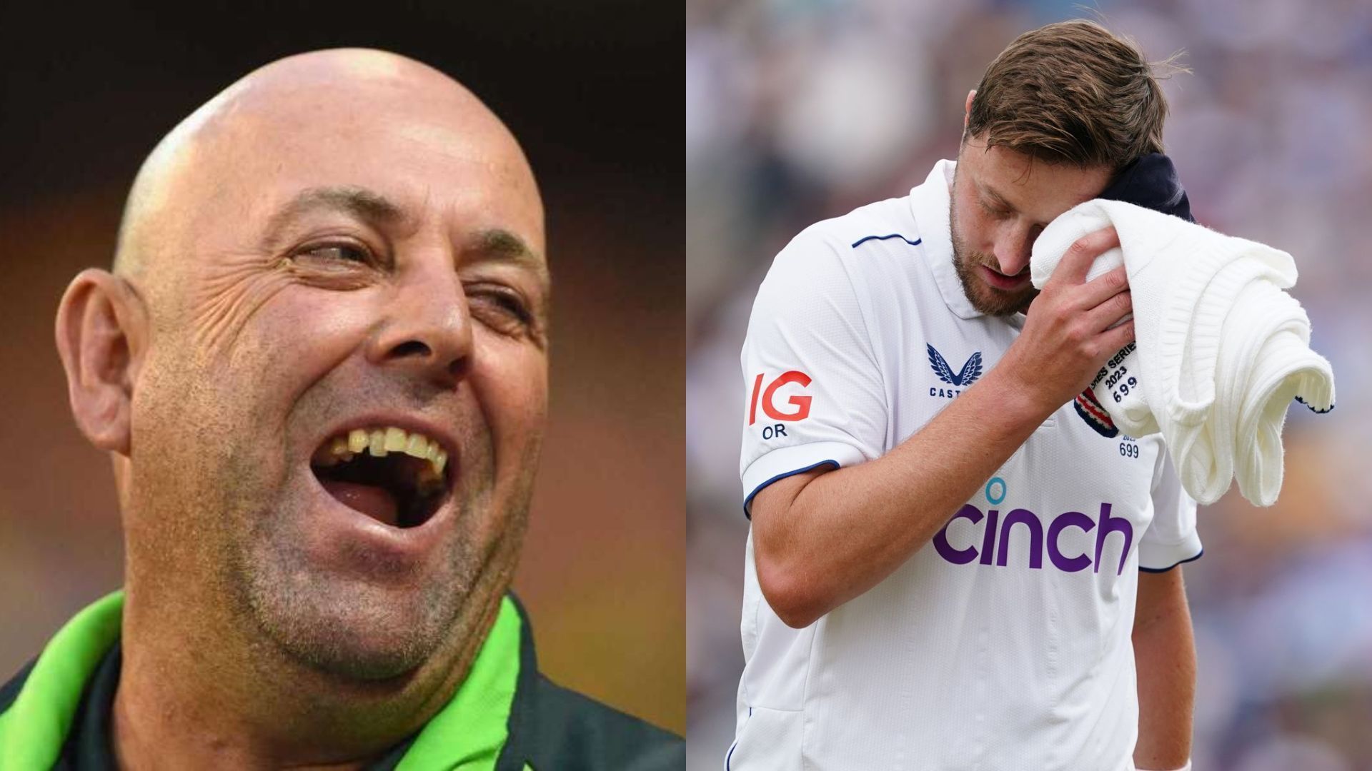 Darren Lehmann (L) &amp; Ollie Robinson (P.C.:Twitter)