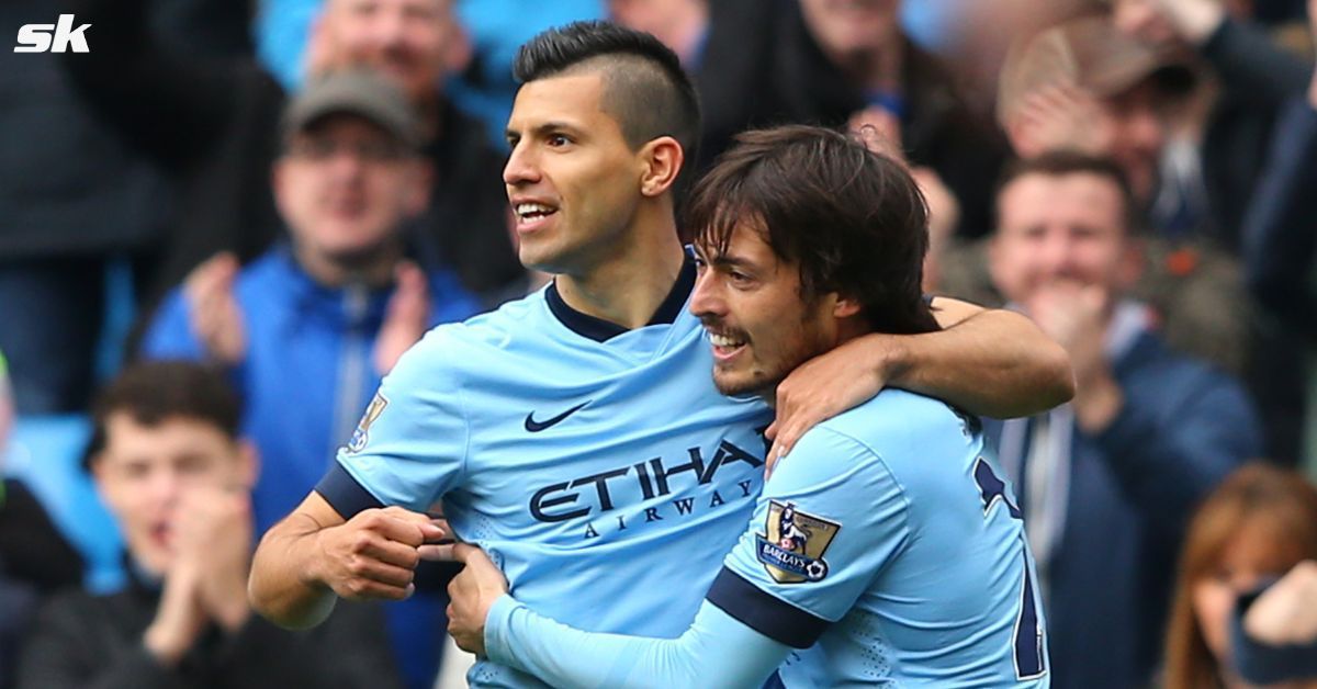 Sergio Aguero reacted as former Manchester City teammate David Silva retired