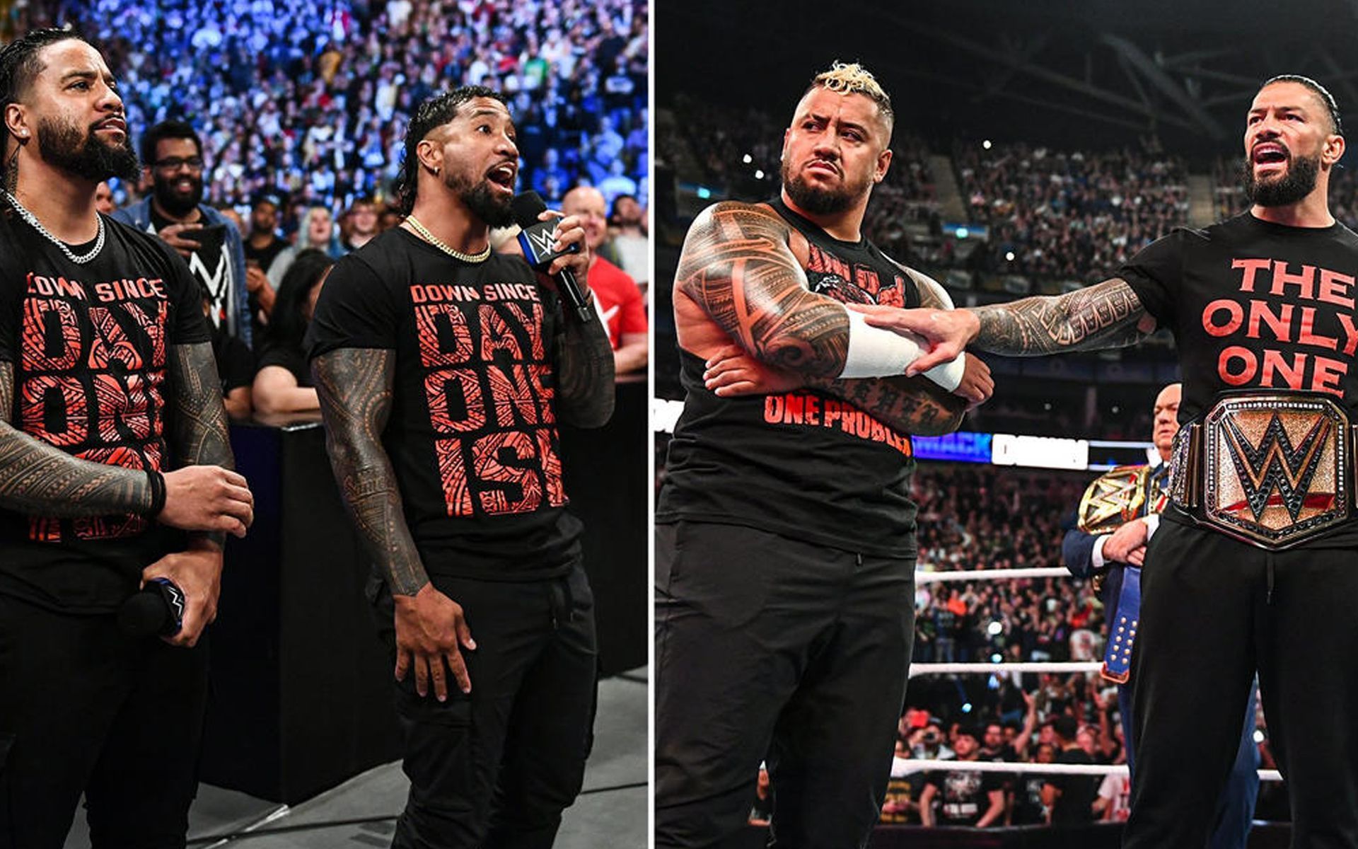 The Usos confronts Roman Reigns &amp; Solo Sikoa on SmackDown