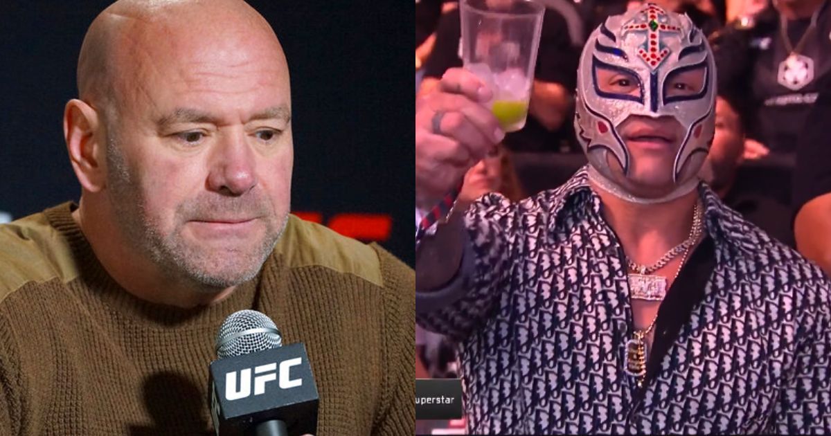 UFC boss Dana White and WWE legend Rey Mysterio.