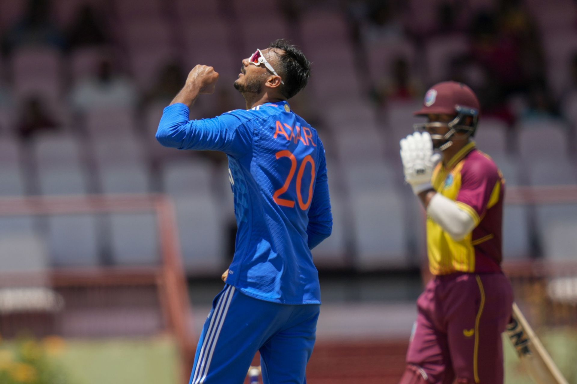 Axar Patel bowled three overs in the powerplay
