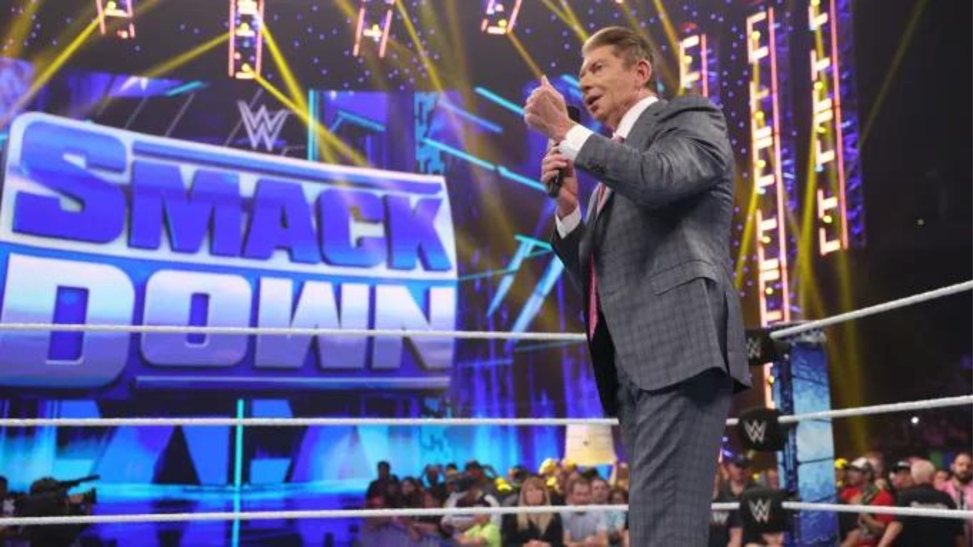 Vince McMahon addressed the crowd live before retiring from WWE in 2022