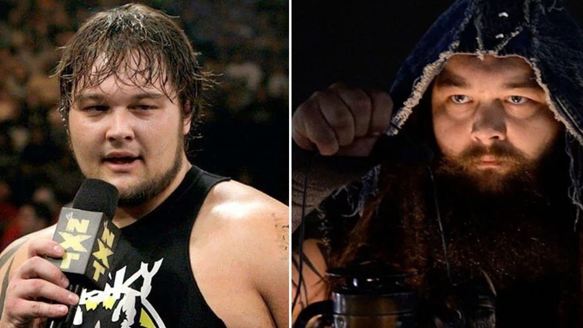 Windham Rotunda as Husky Harris (left) and Bray Wyatt (right)