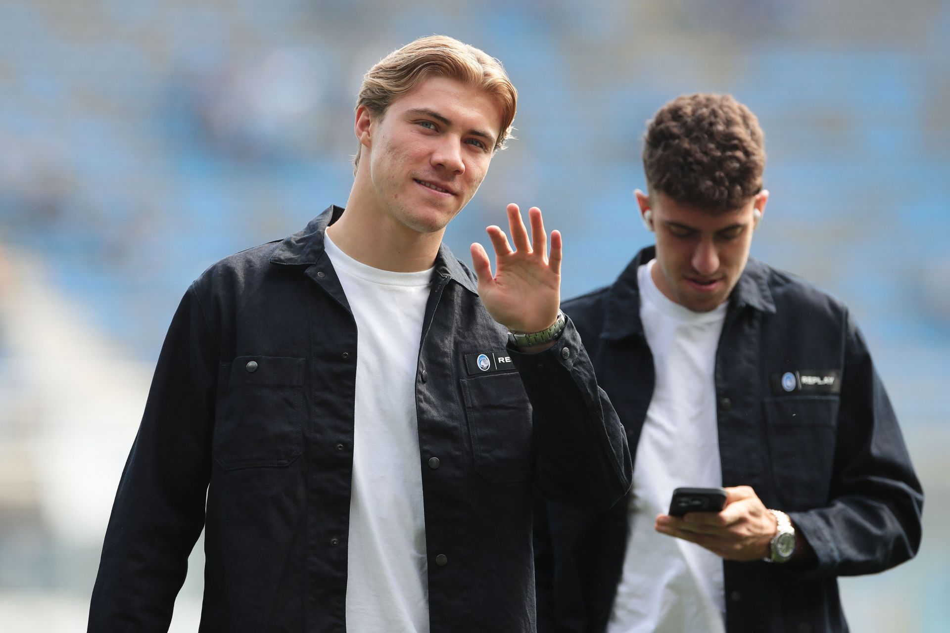 Rasmus Hojlund (left( is all set to arrive at Old Trafford