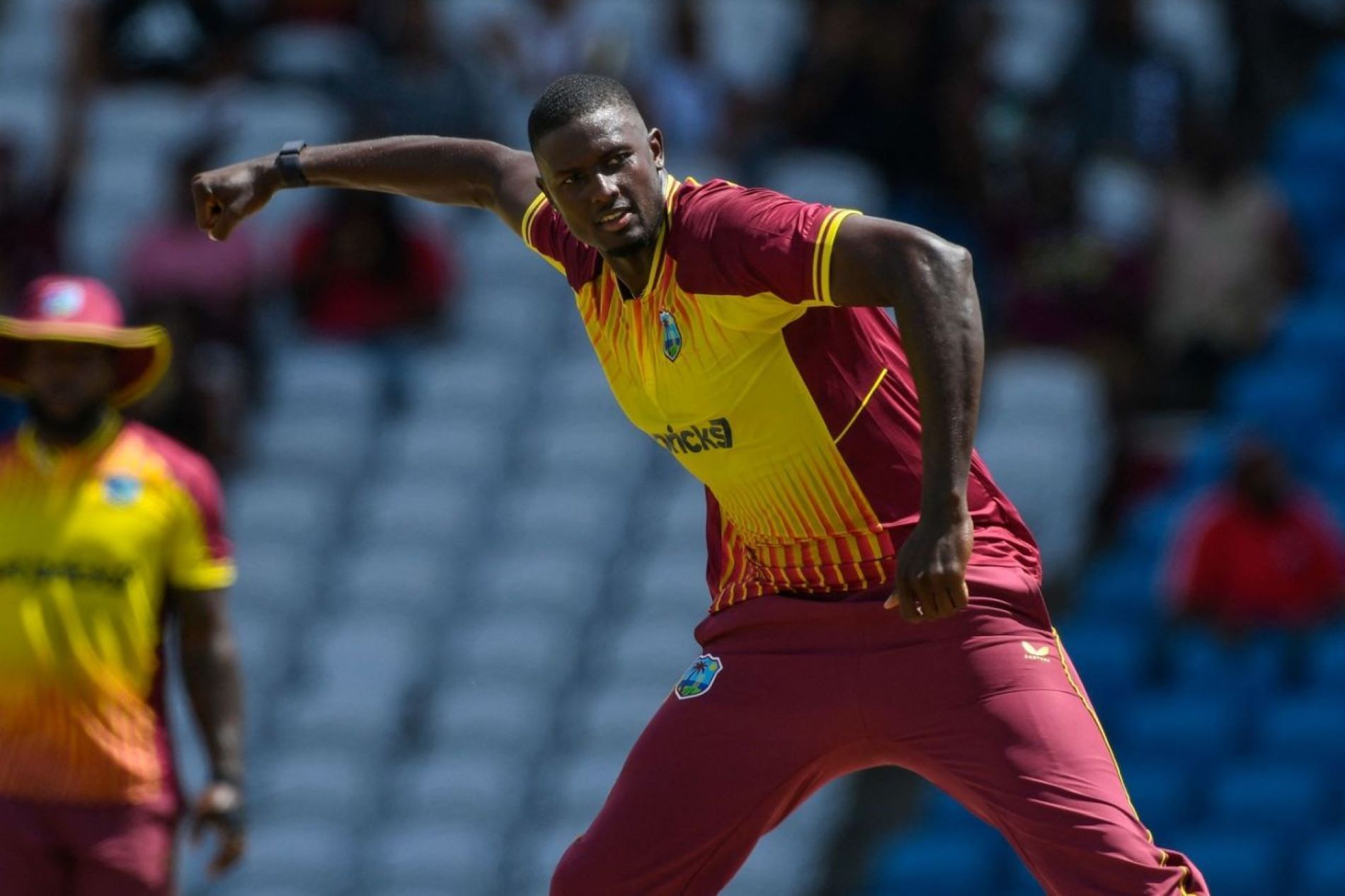Jason Holder was the star with the ball for West Indies in the first T20I 