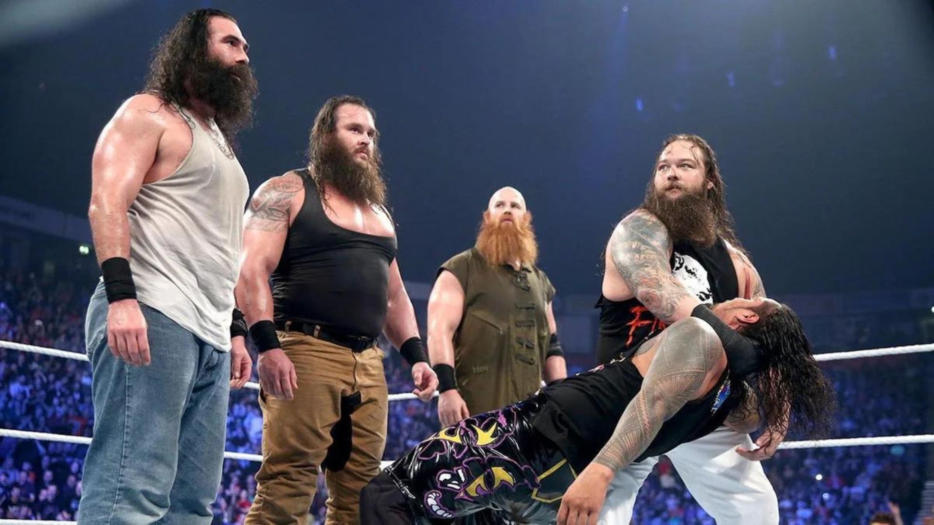 Erick Rowan with the rest of The Wyatt Family