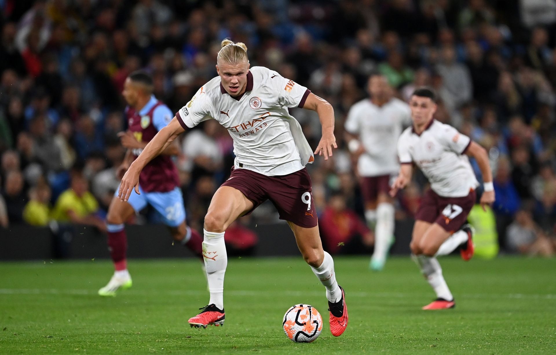 Erling Haaland in action for Manchester City