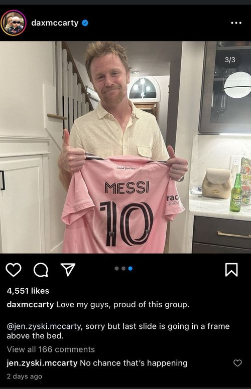 Dax McCarty's Instagram post.