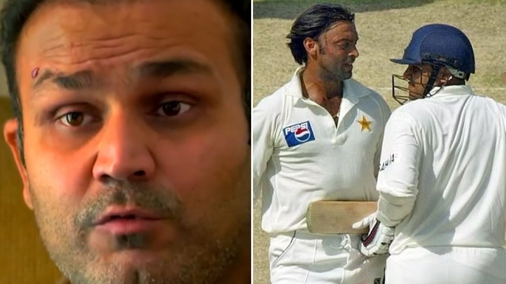 Vorender Sehwag opened up on his face-off with Shoaib Akhtar (P.C.:Star Sports &amp; Twitter)