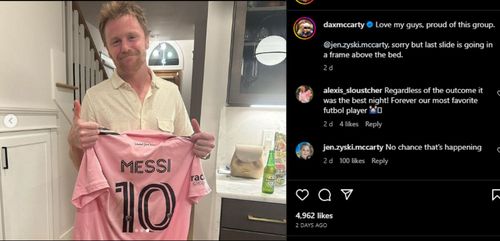 Lionel Messi's jersey could be in Dax McCarthy's bedroom.