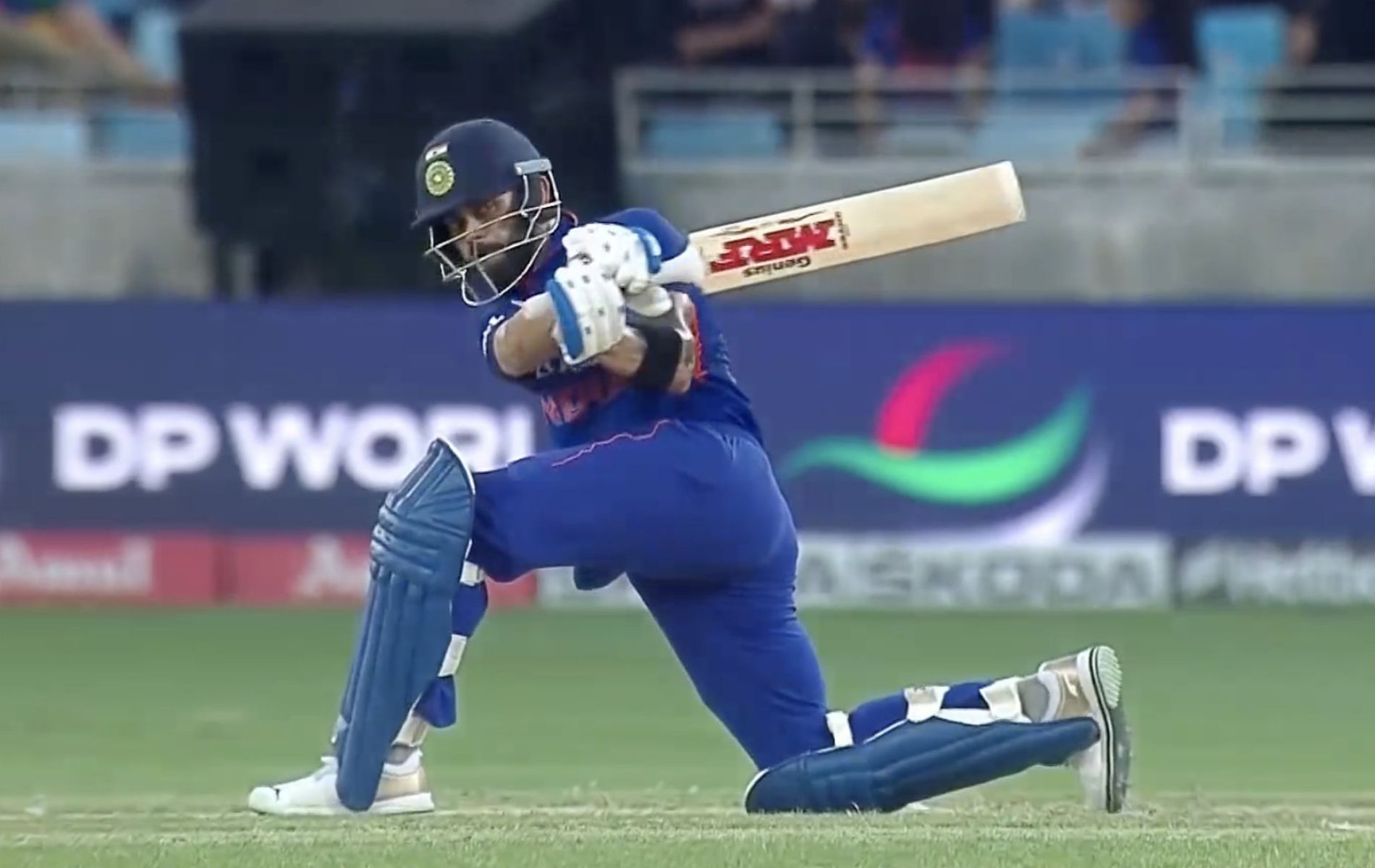 Virat Kohli playing the sweep shot. (Pic: X)