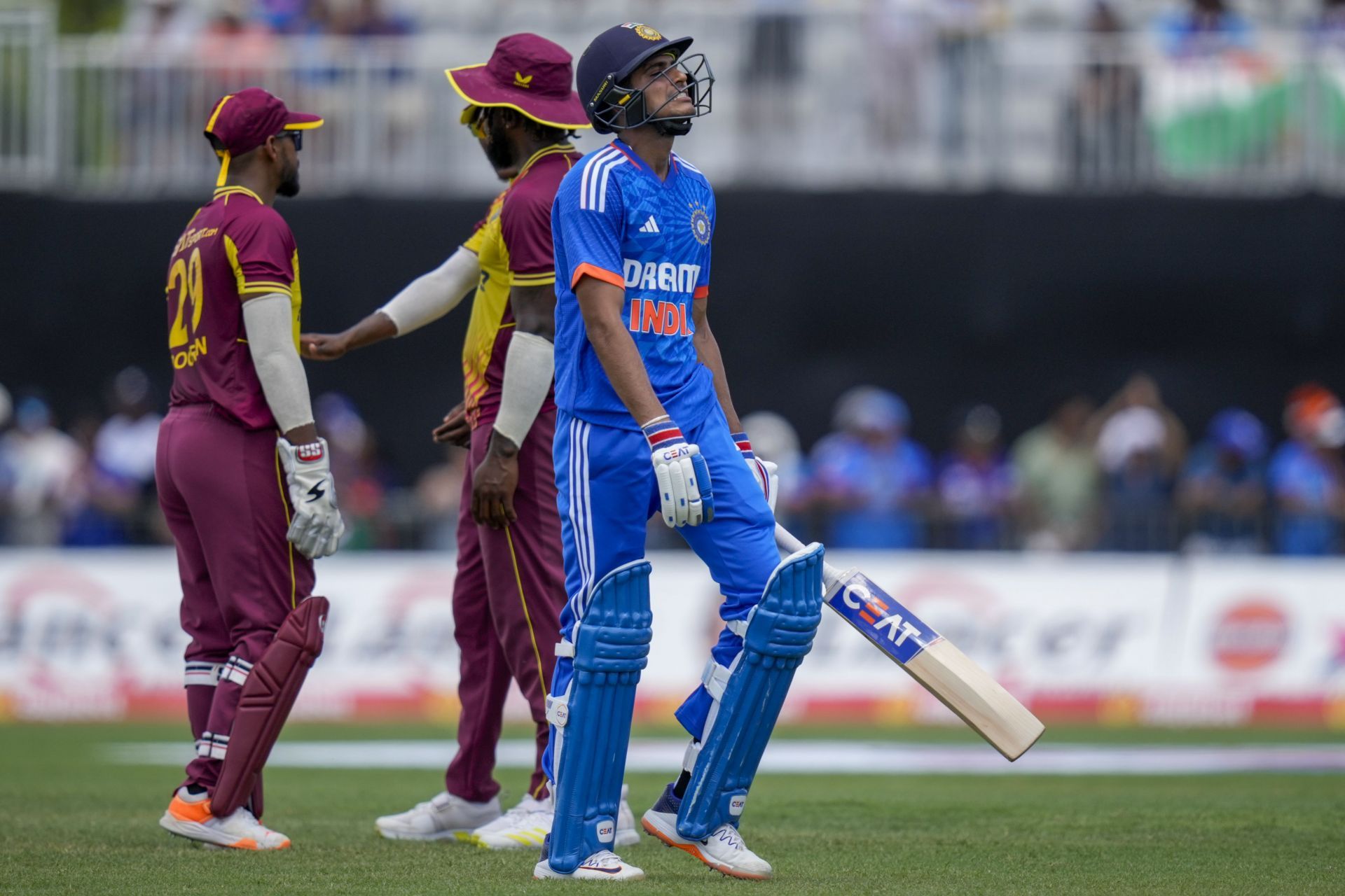 Shubman Gill was caught in the deep while trying to play a big shot.