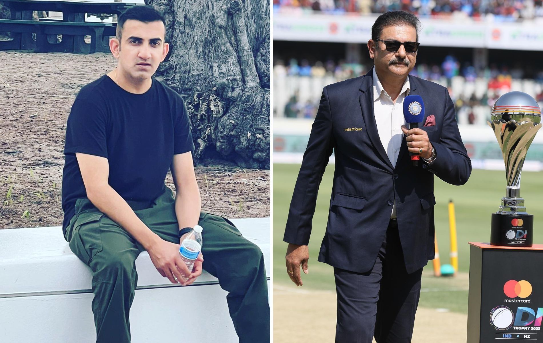 Gautam Gambhir (L) and Ravi Shastri. (Pics: Instagram)