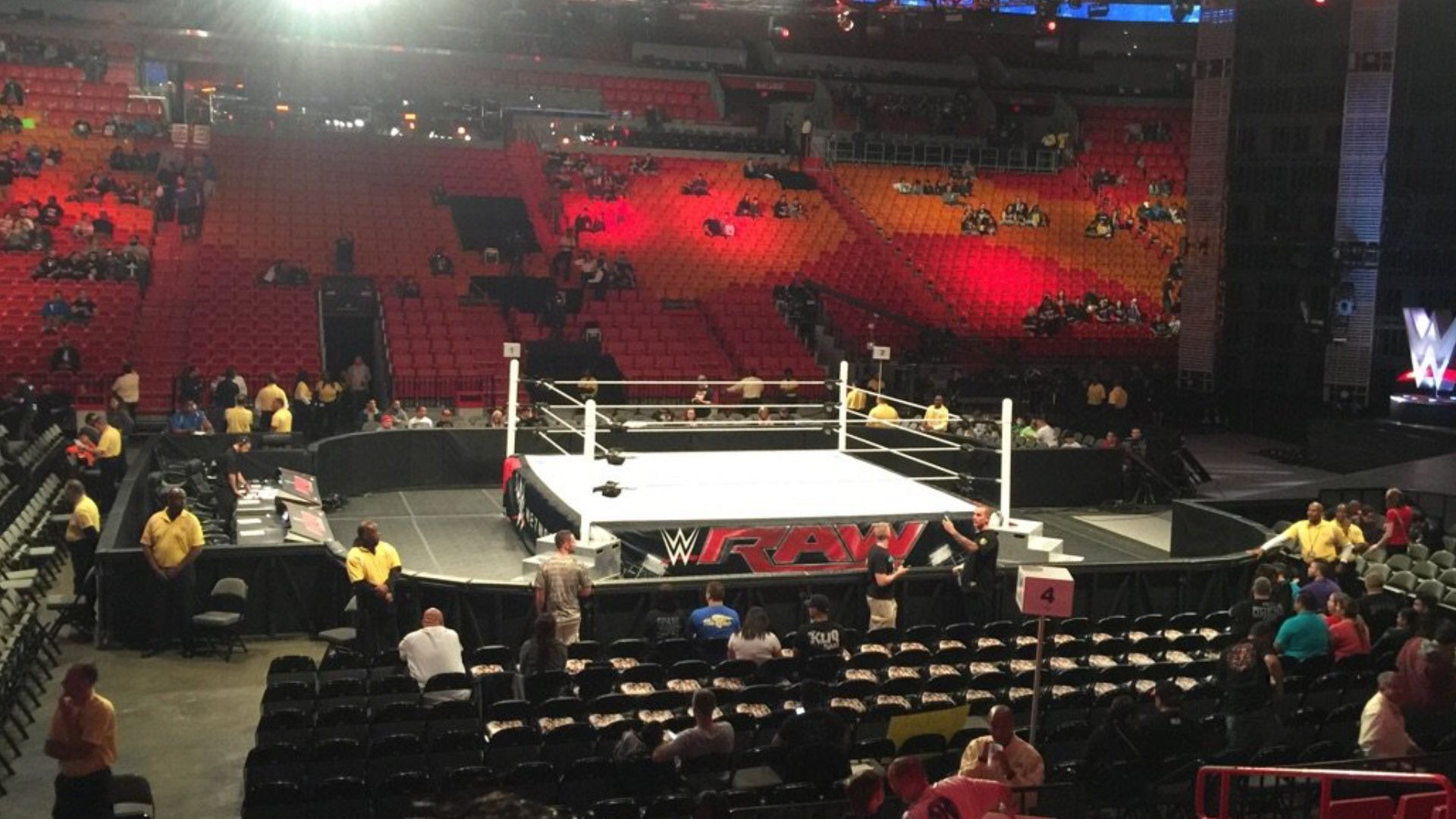 WWE RAW arena. Image Credits: Twitter - @Matmenpodcast 