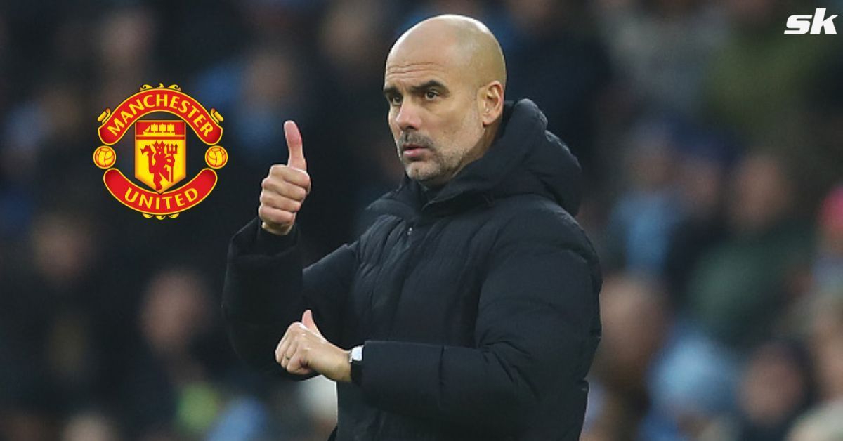 Pep Guardiola took a jibe at Manchester United