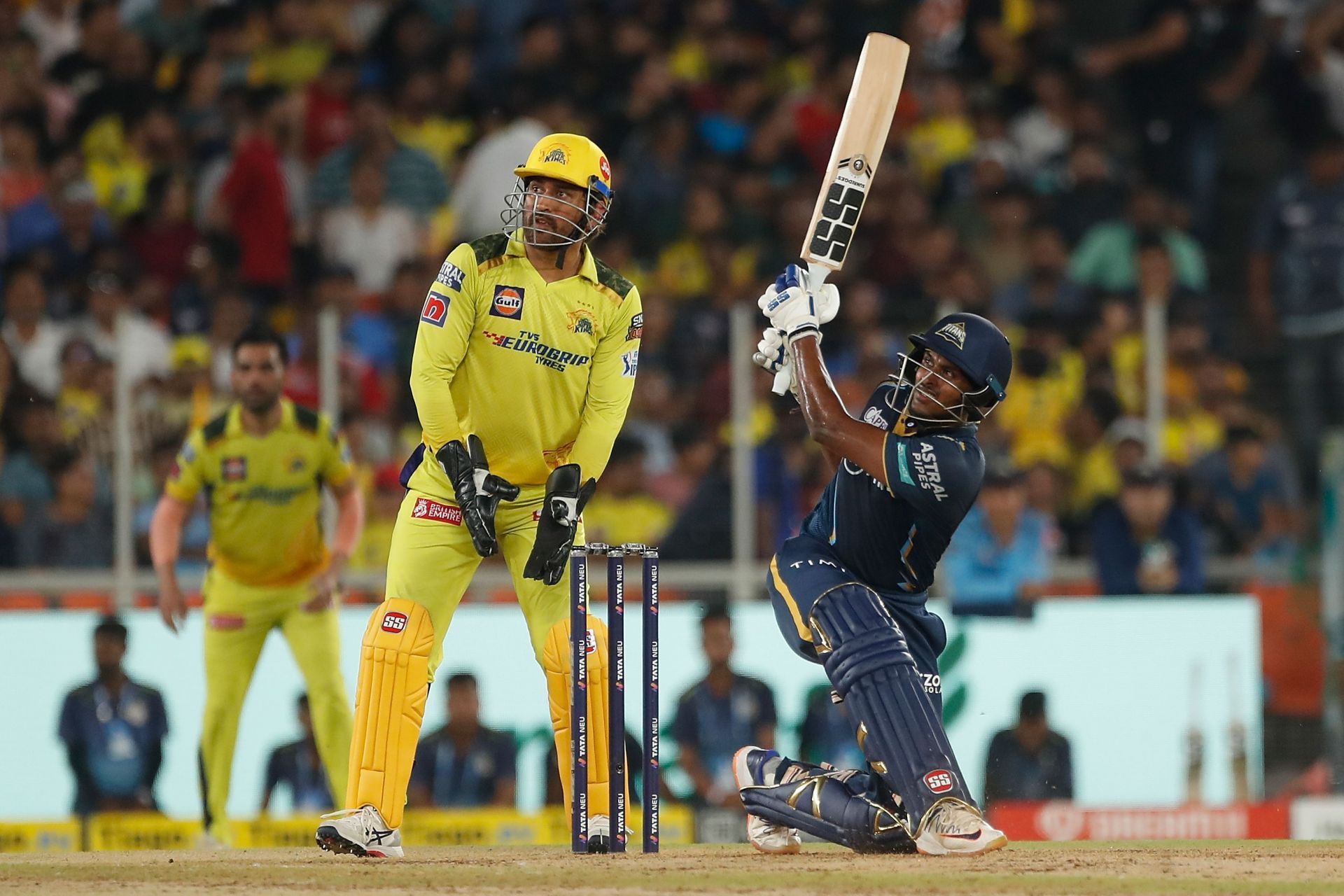 Sai Sudharsan bats during the 2023 IPL final. (Pic: Getty Images)