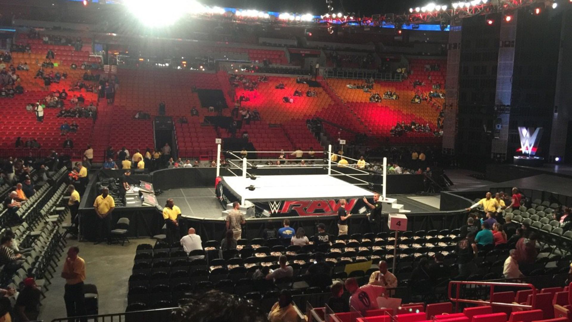 WWE RAW arena. Image Credits: Twitter - @Matmenpodcast