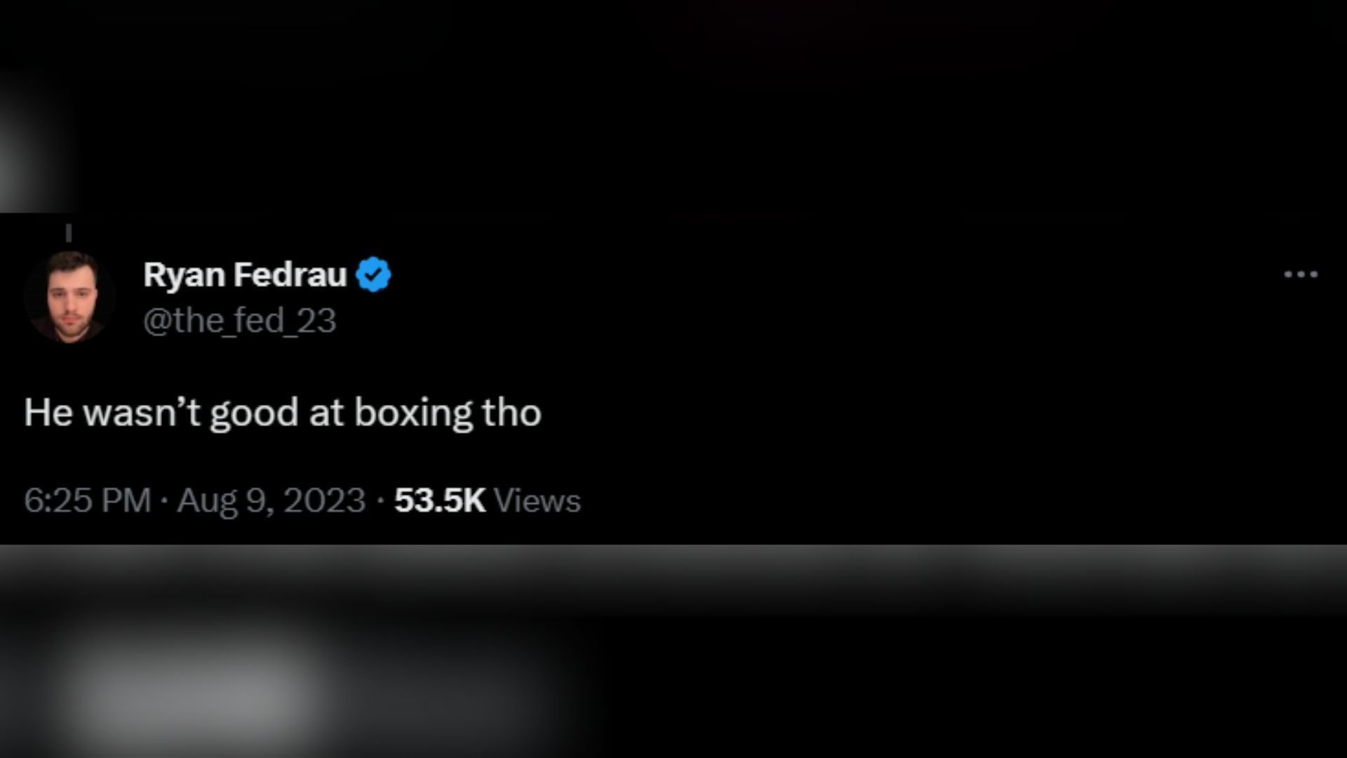 Screenshot of the tweet discussing Paul&#039;s boxing career