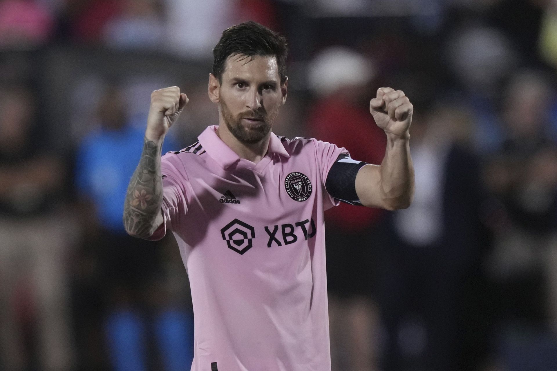 Lionel Messi in action for Inter Miami CF in the Leagues Cup.