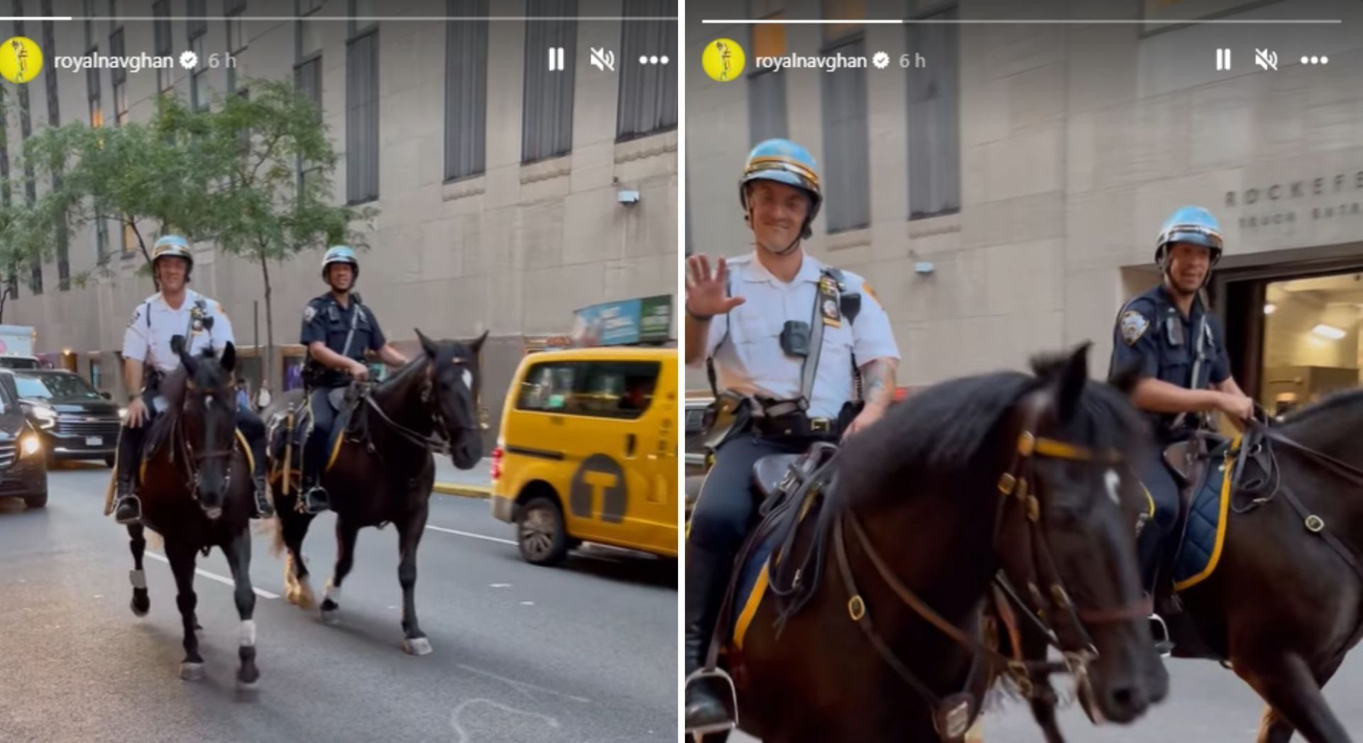 Ravindra Jadeja shared a clip of two men riding horses in the US on Tuesday on Instagram story.