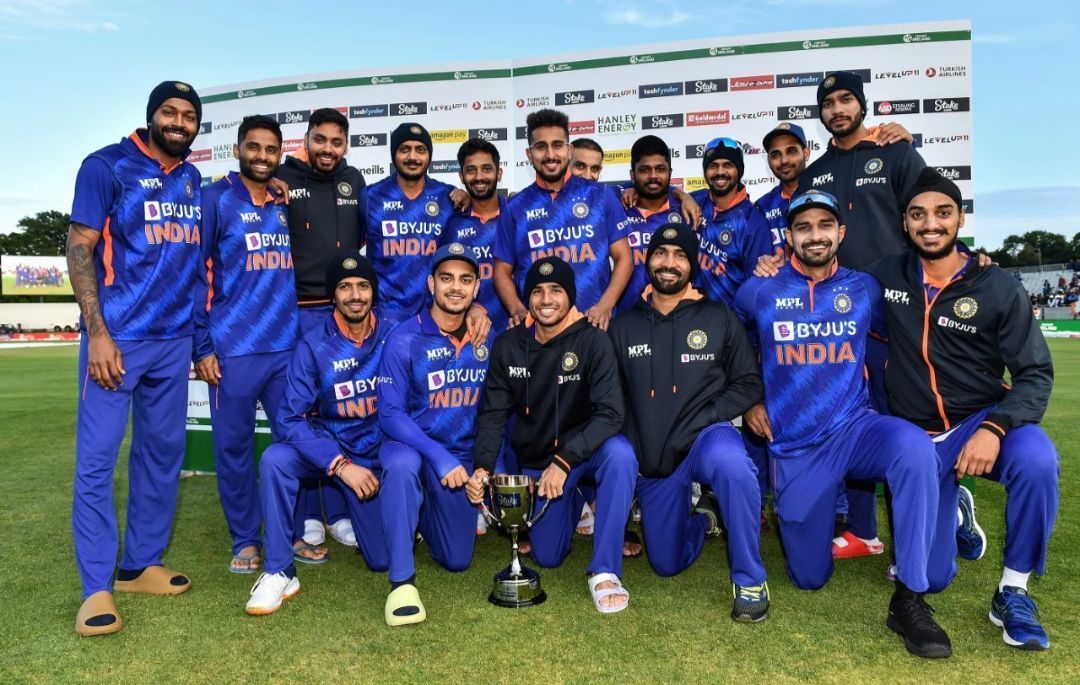 Team India after winning the T20I series vs Ireland [Getty Images]