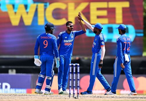 A collective bowling performance saw India restrict the hosts to a chasable target.