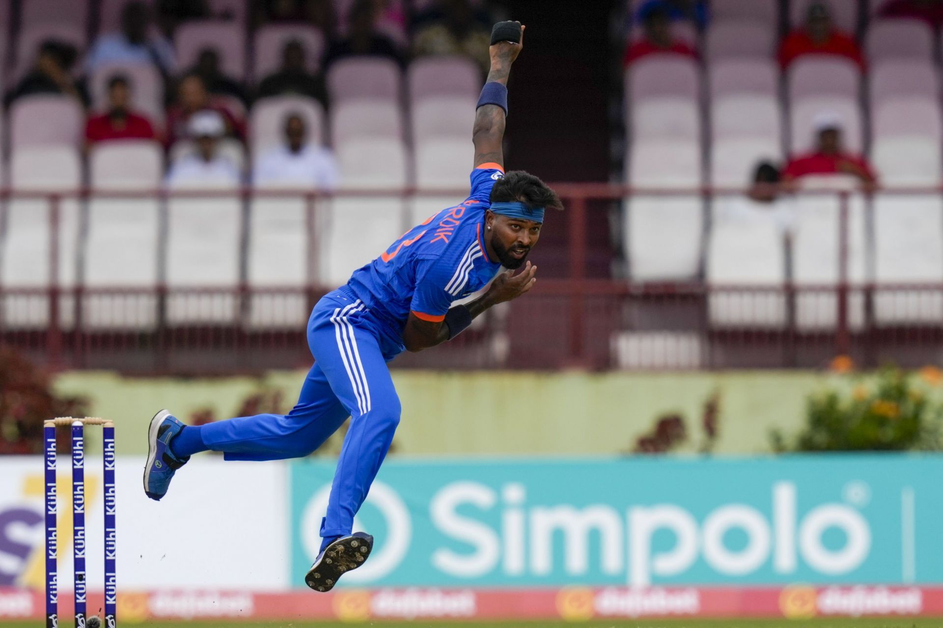 India captain Hardik Pandya bowled only one over in Florida