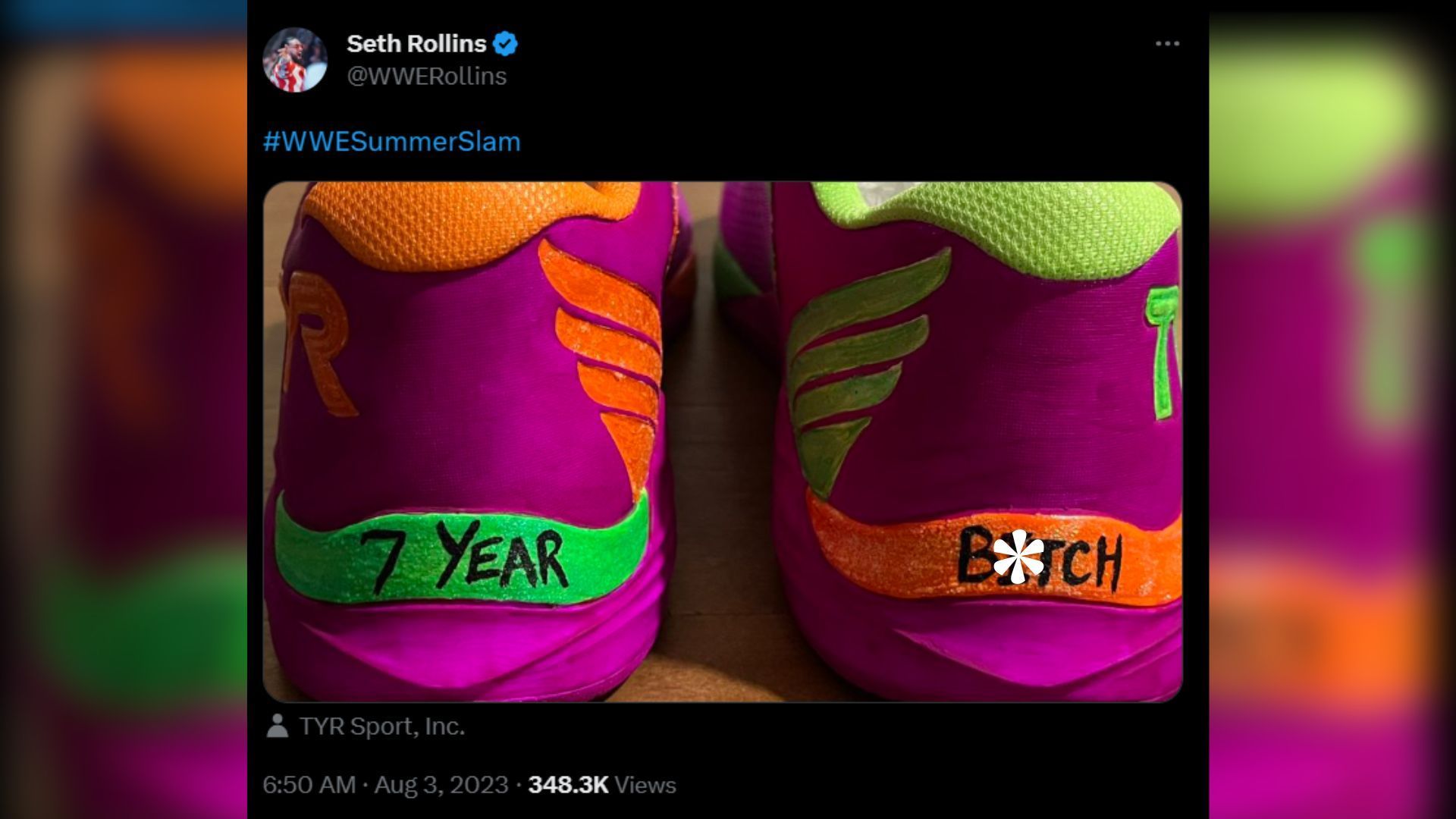 Screenshot of Seth Rollins&#039; tweet