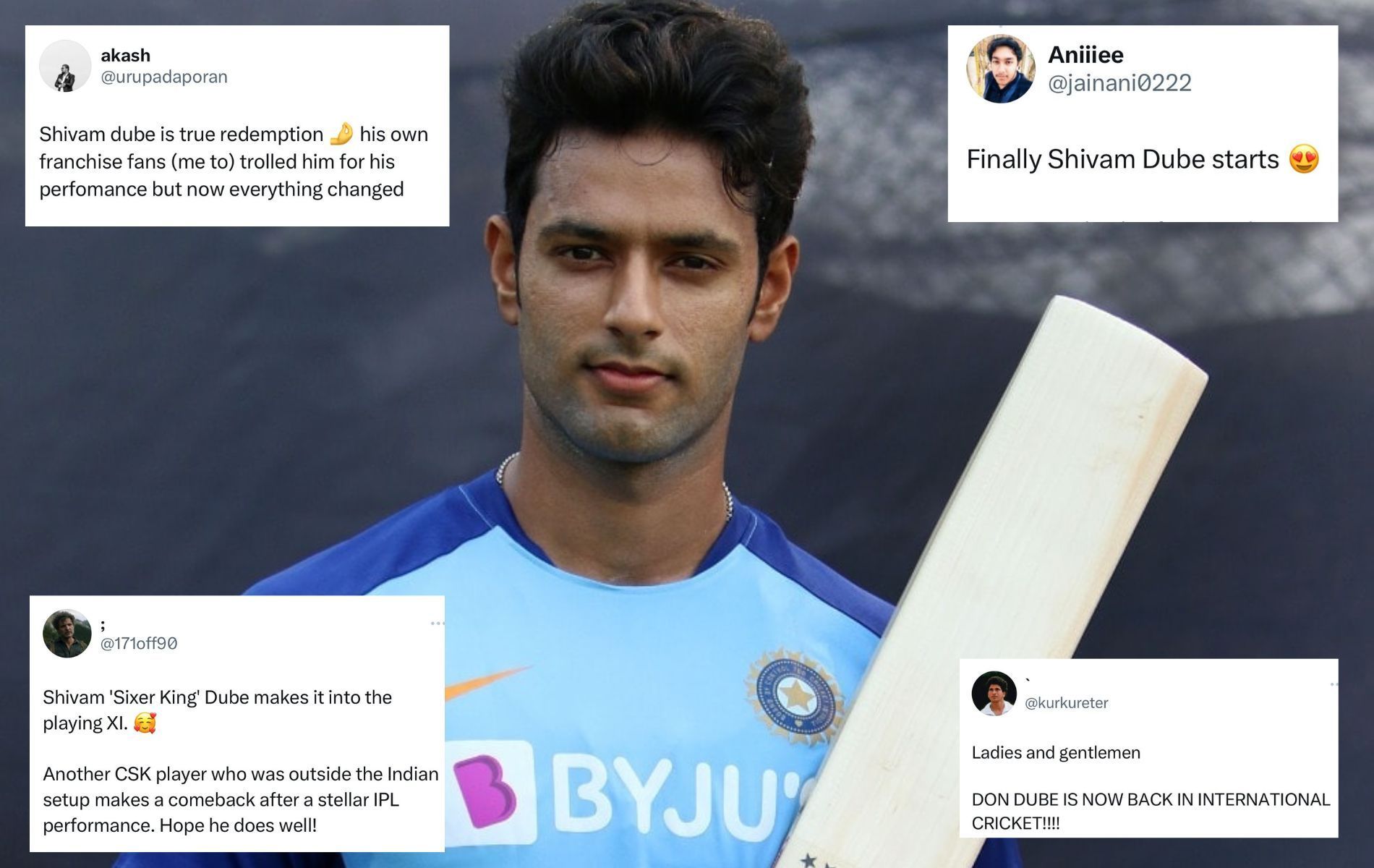 Shivam Dube last played a T20I in February 2020. (Pics: Twitter)