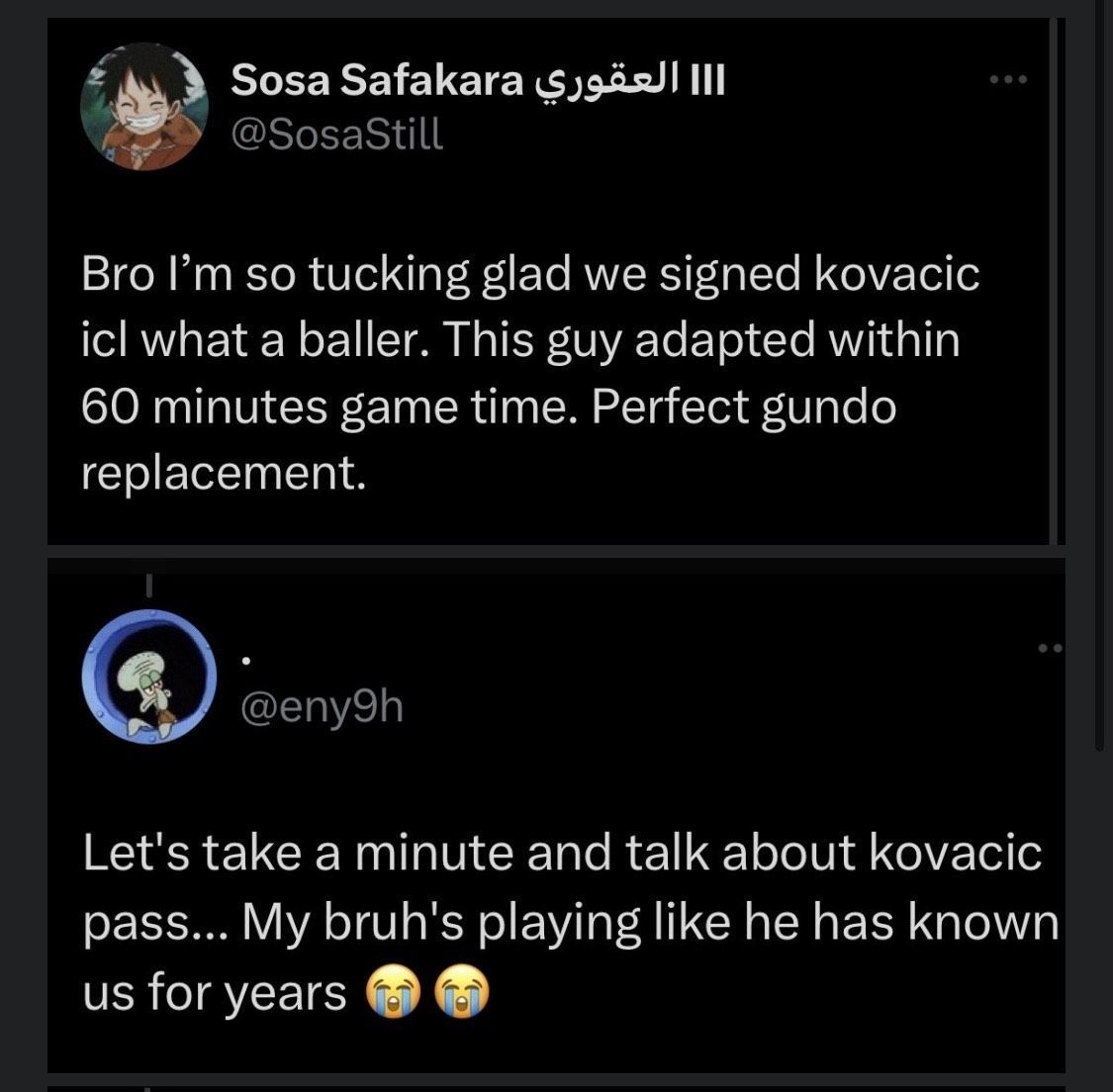 More fans heap praise on the Croatian.