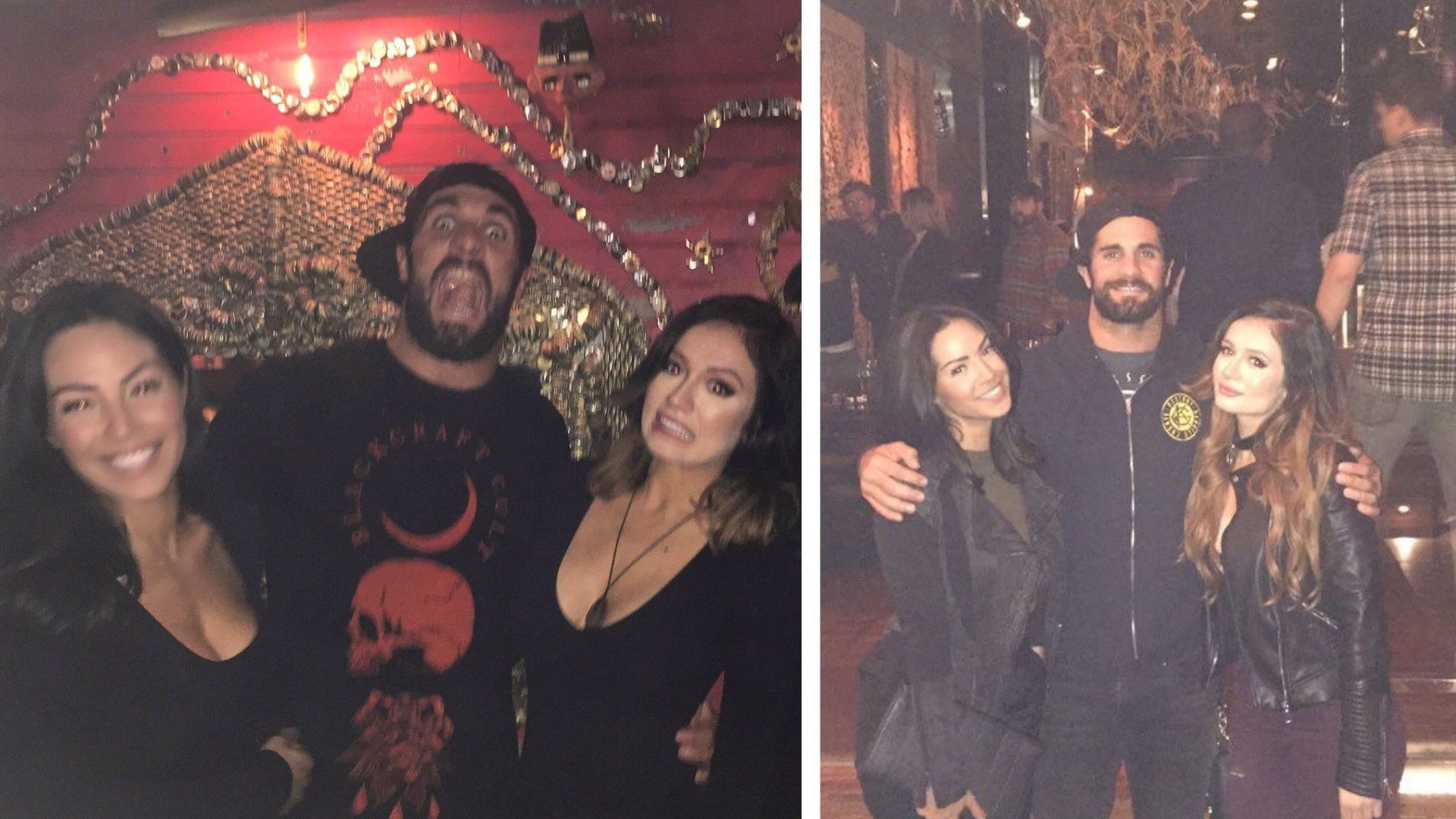 Scarlett, Seth Rollins, and the latter&#039;s former girlfriend, Sara