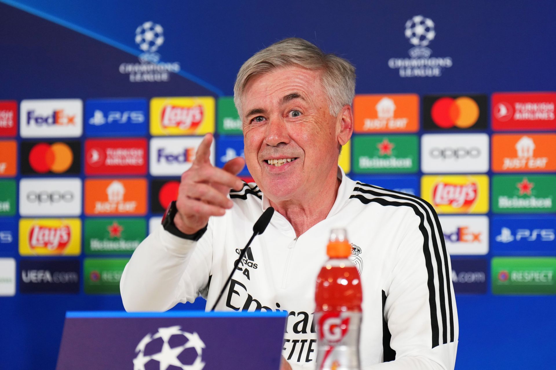 Carlo Ancelotti press conference (via Getty Images)