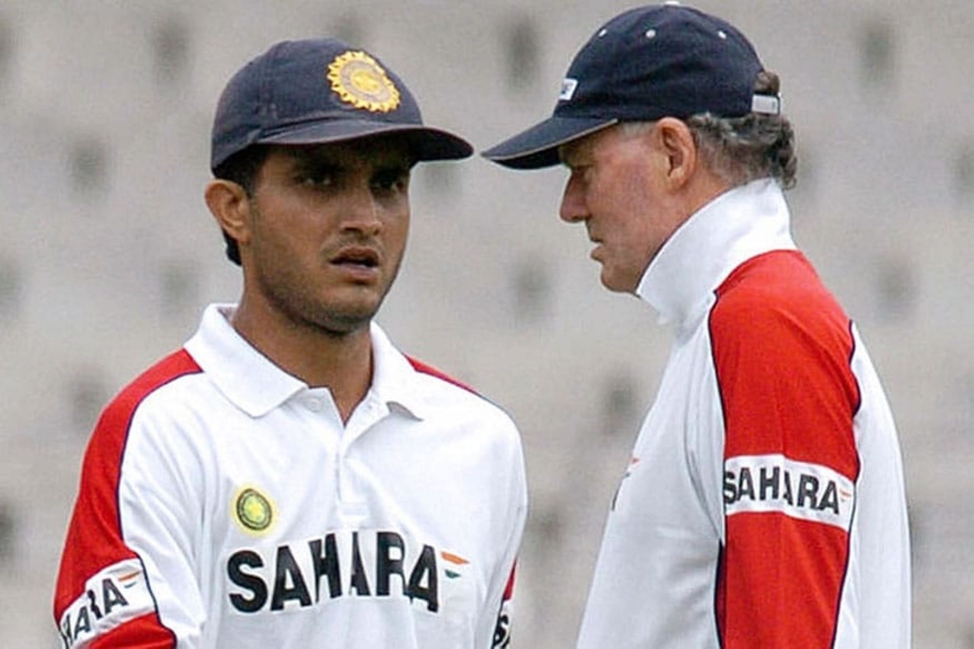 Sourav Ganguly (left) and Greg Chappell