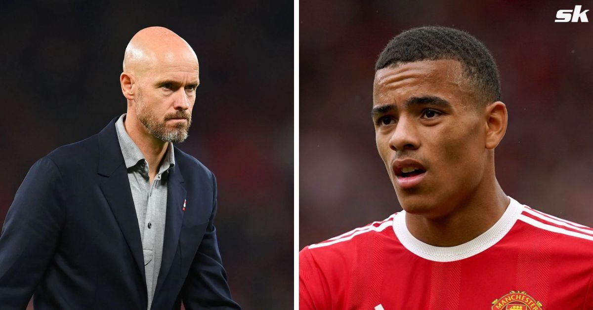 Manchester United manger Erik ten Hag (left) and Mason Greenwood