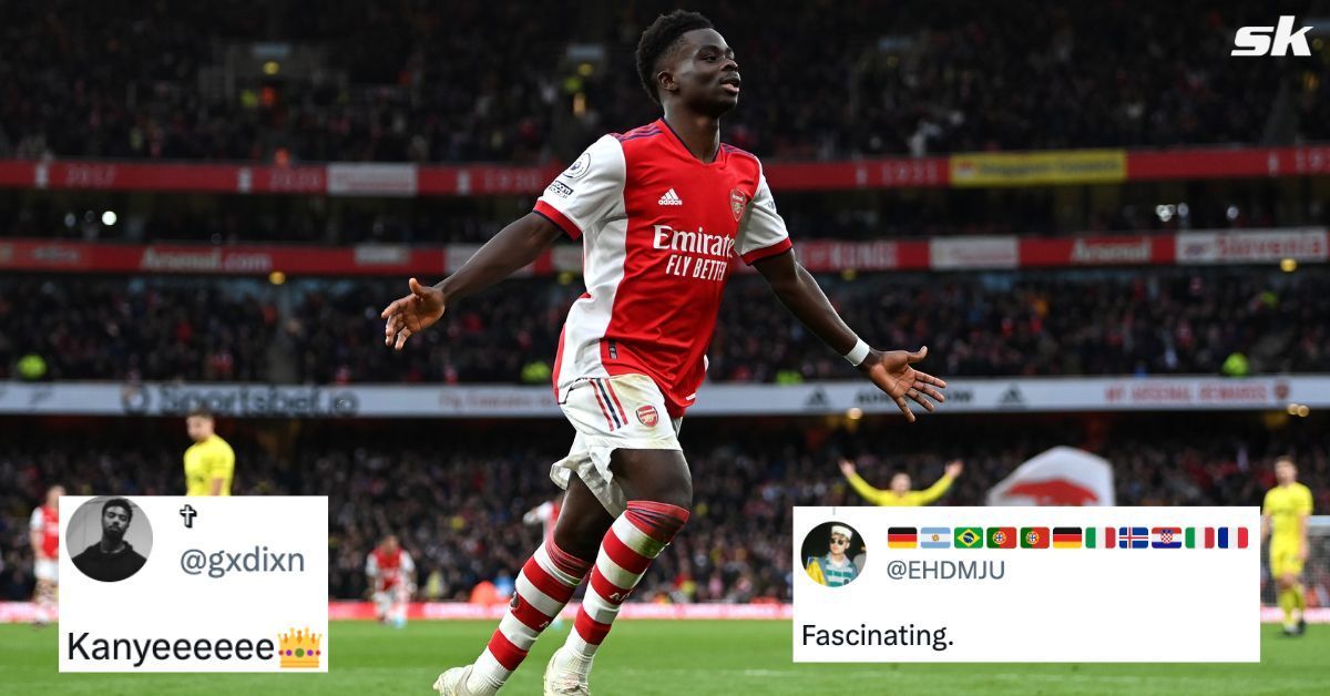 Fans praised Bukayo Saka on Twitter 