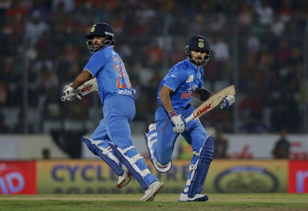 Virat Kohli with Shikhar Dhawan at Asia Cup 2016 [Getty Images]