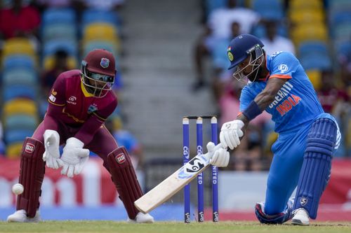 Hardik stuggled with the bat