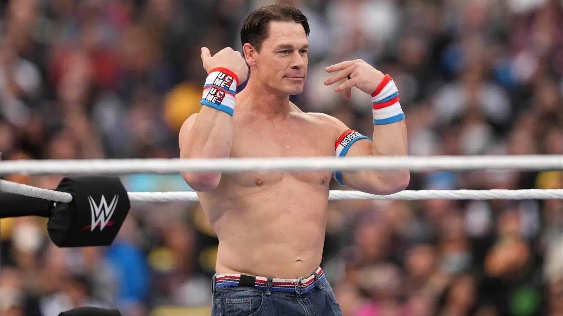 John Cena prepares for his match at WrestleMania 39