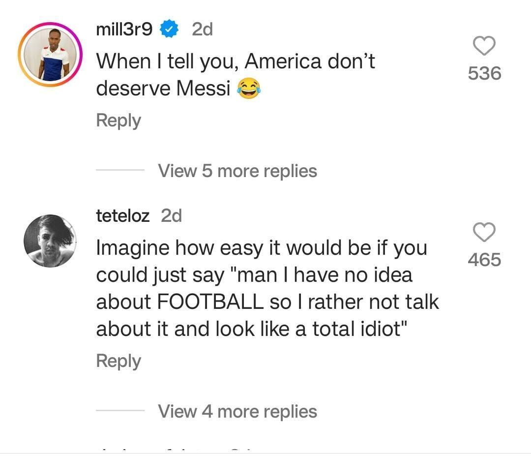 Fans claim that America doesn&#039;t deserve Messi.