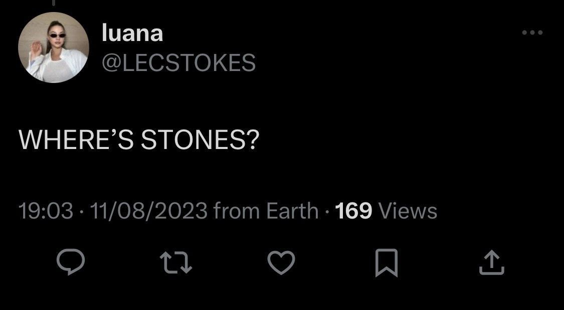 Fan asks where John Stones is.