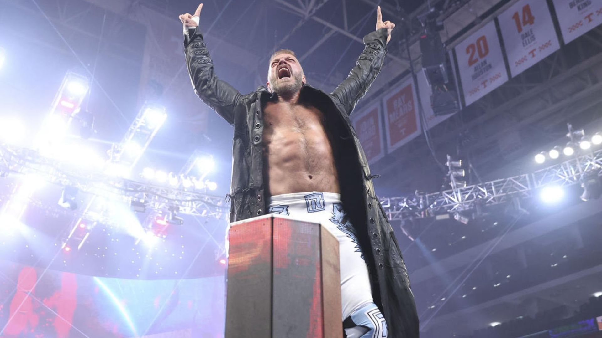 Edge during his entrance. Image Credits: wwe.com 