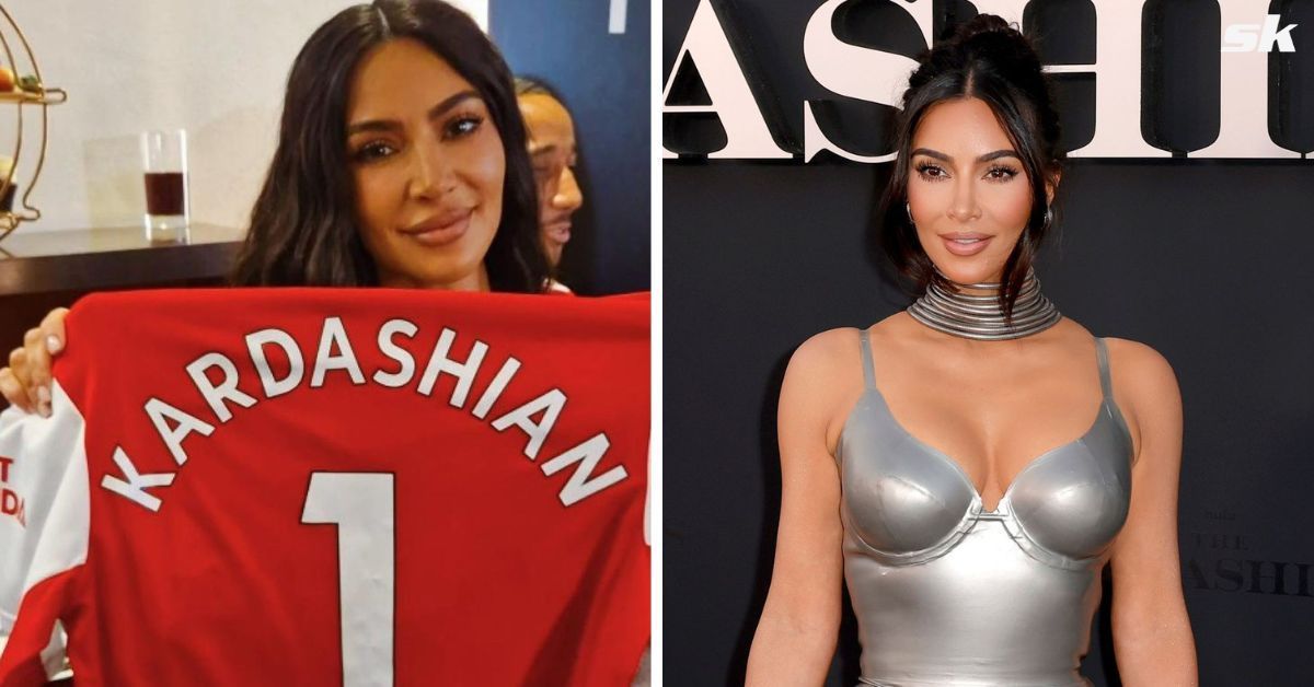 Kim Kardashian with Arsenal shirt